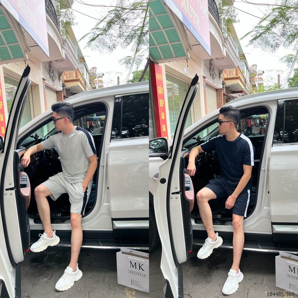  [ẢNH THẬT] Bộ Ngắn Tay Nam Chất Nỉ Cải Vai 