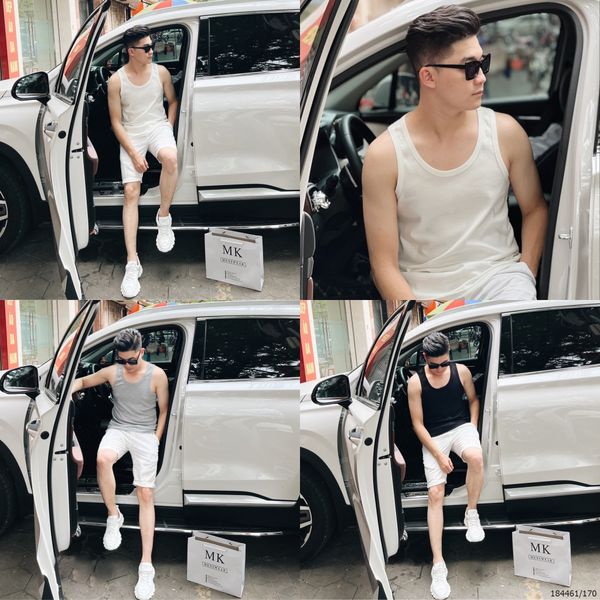  [ẢNH THẬT] Áo Ba Lỗ Nam Trơn 3 Màu Đen/Trắng/Ghi Basic 