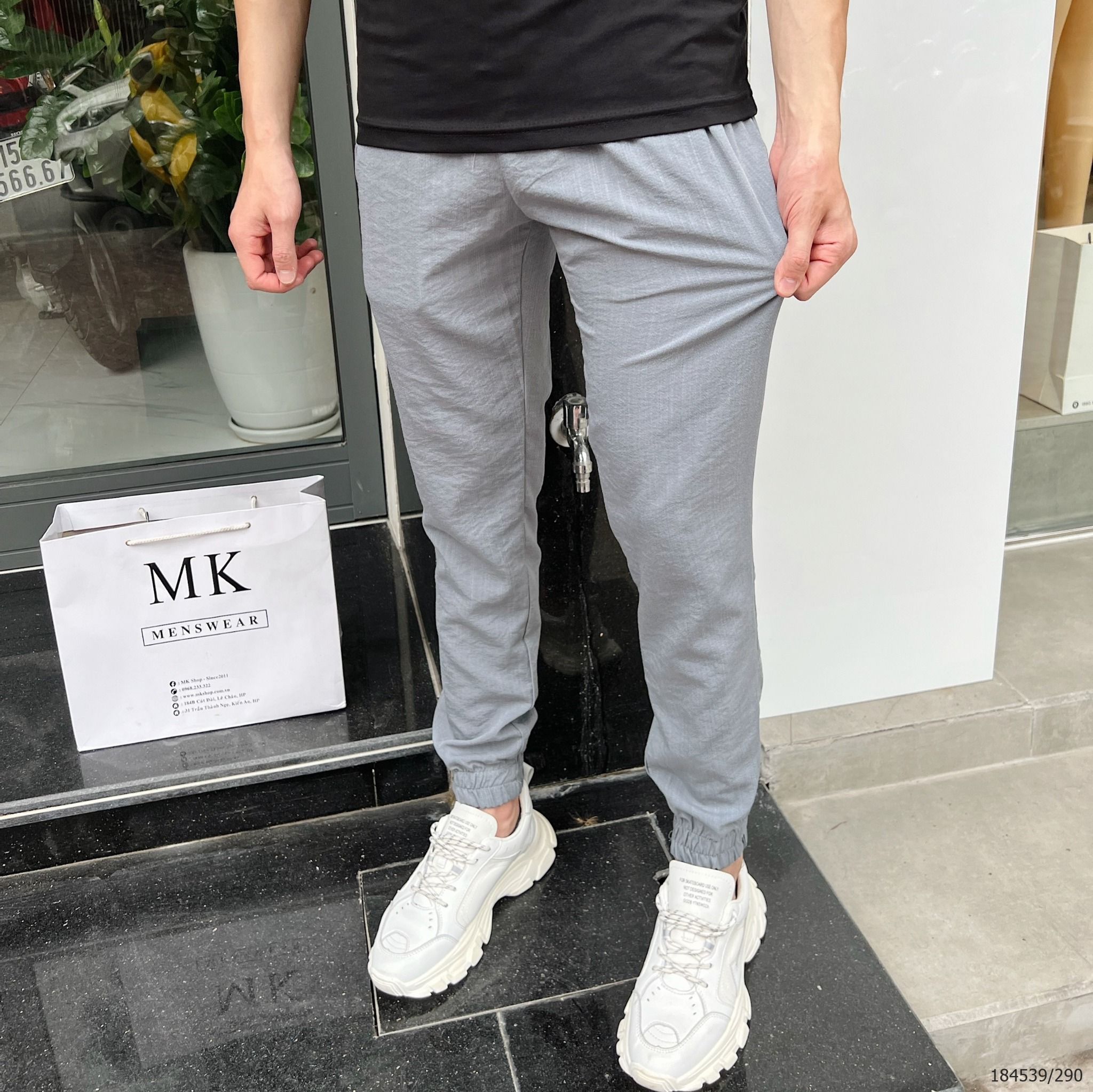 [ẢNH THẬT] Quần Jogger Đũi Trơn Nam Nữ 3 Màu Đen/Ghi/Xanh Basic 