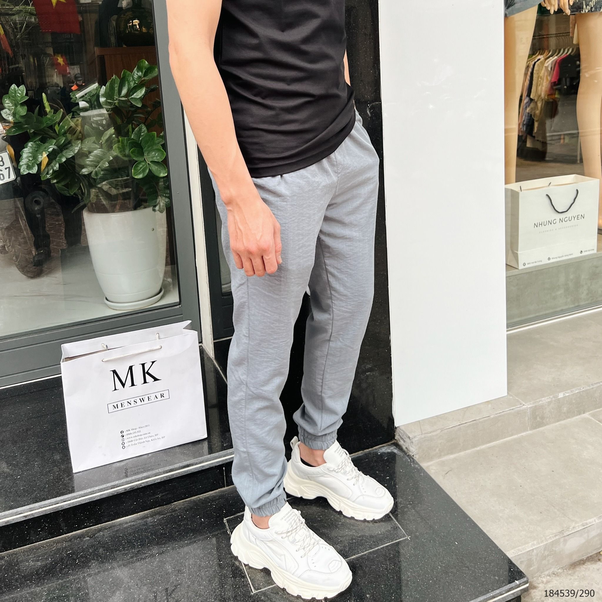  [ẢNH THẬT] Quần Jogger Đũi Trơn Nam Nữ 3 Màu Đen/Ghi/Xanh Basic 