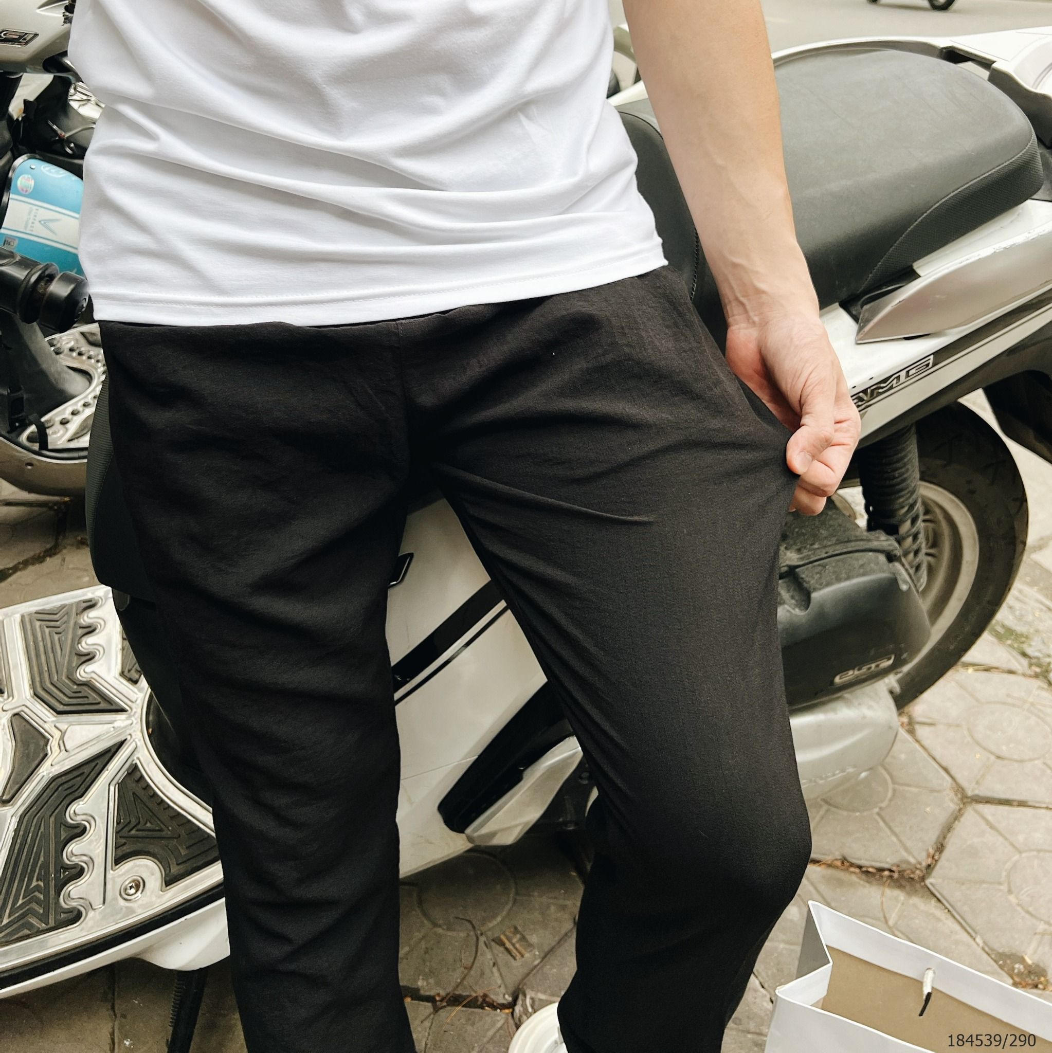  [ẢNH THẬT] Quần Jogger Đũi Trơn Nam Nữ 3 Màu Đen/Ghi/Xanh Basic 