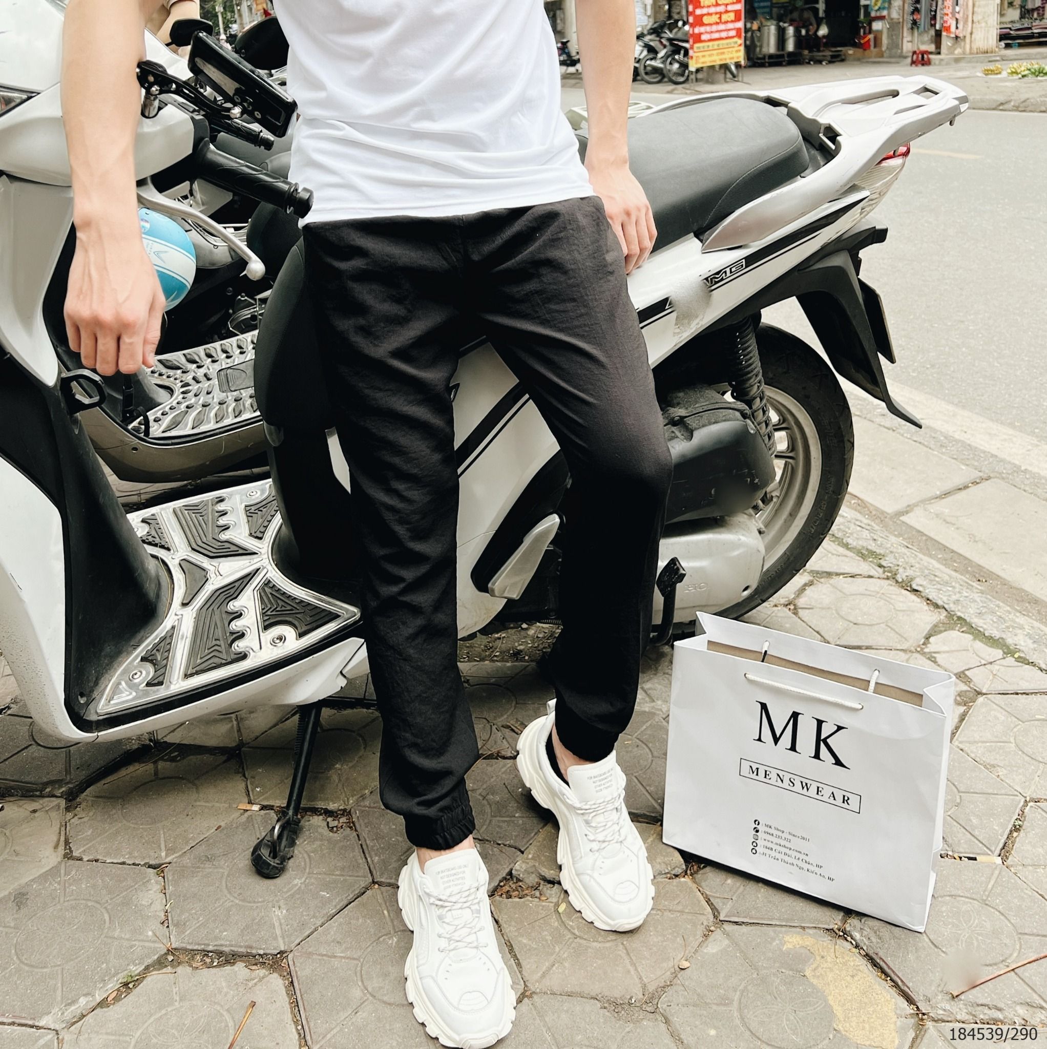  [ẢNH THẬT] Quần Jogger Đũi Trơn Nam Nữ 3 Màu Đen/Ghi/Xanh Basic 