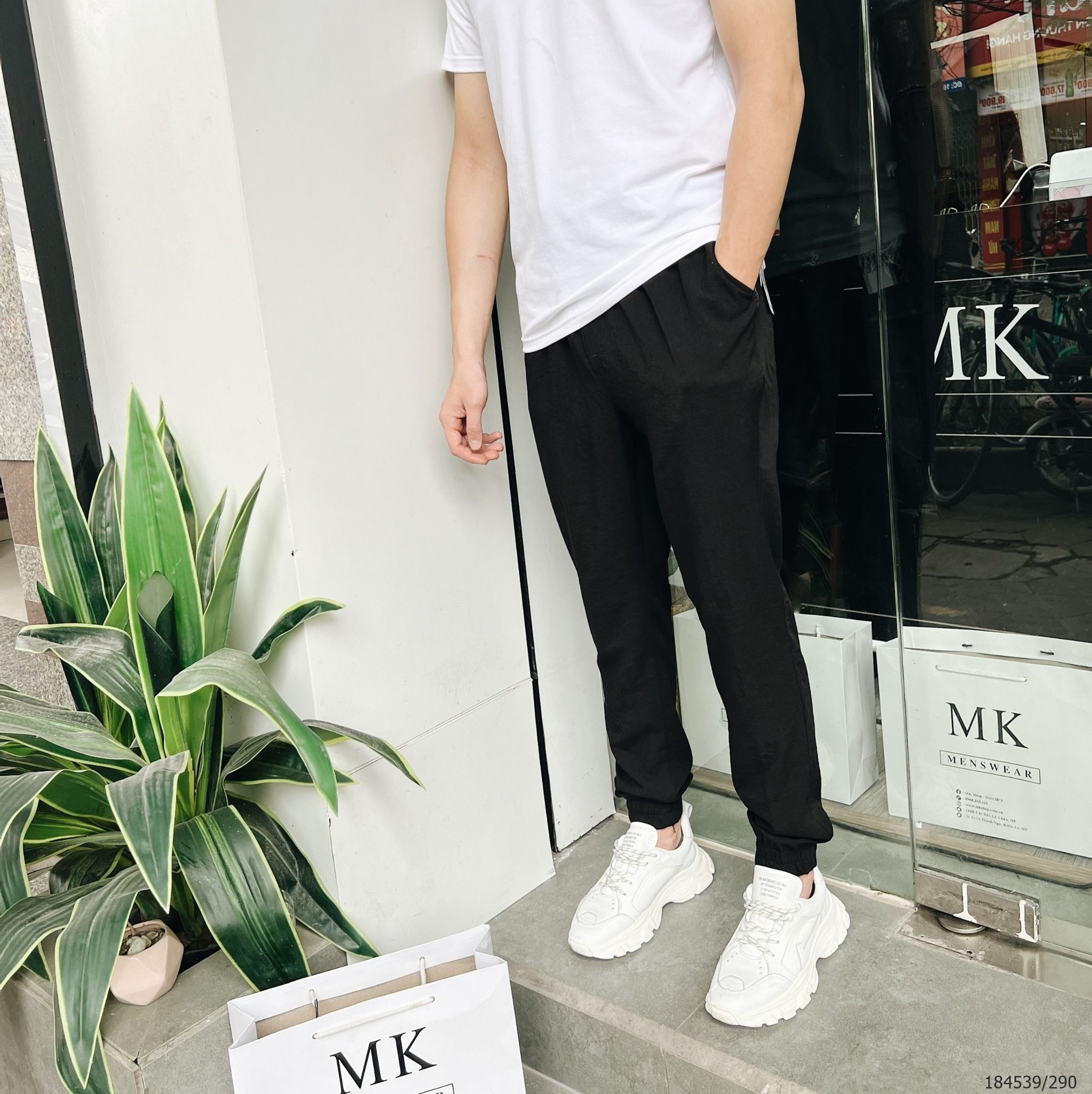  [ẢNH THẬT] Quần Jogger Đũi Trơn Nam Nữ 3 Màu Đen/Ghi/Xanh Basic 