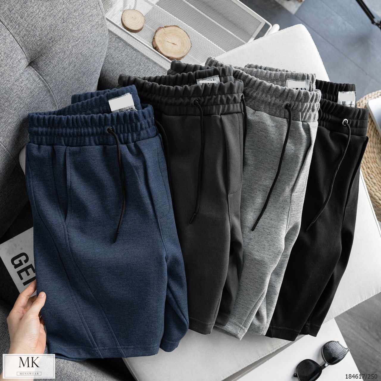  [ẢNH THẬT] Quần Short Nỉ Trơn Nam Nữ 4 Màu Basic 