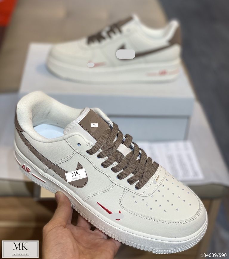  [ẢNH THẬT] Giày Thể Thao Nam Trắng Nâu 