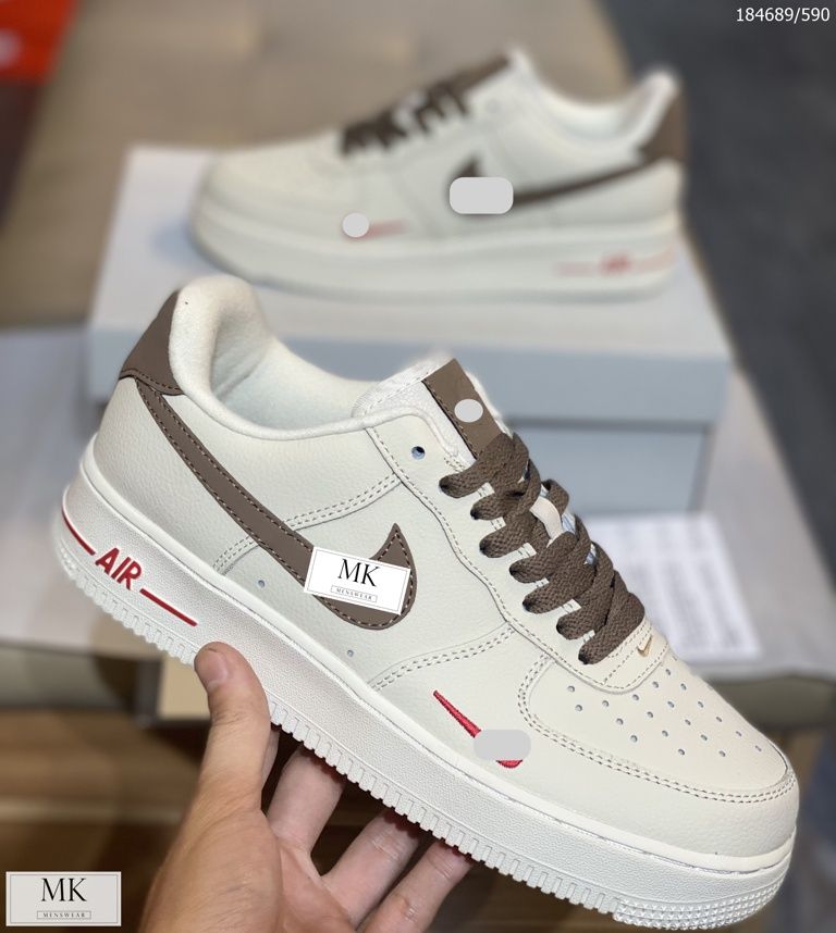  [ẢNH THẬT] Giày Thể Thao Nam Trắng Nâu 