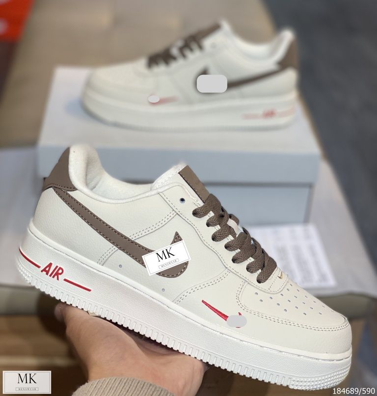  [ẢNH THẬT] Giày Thể Thao Nam Trắng Nâu 