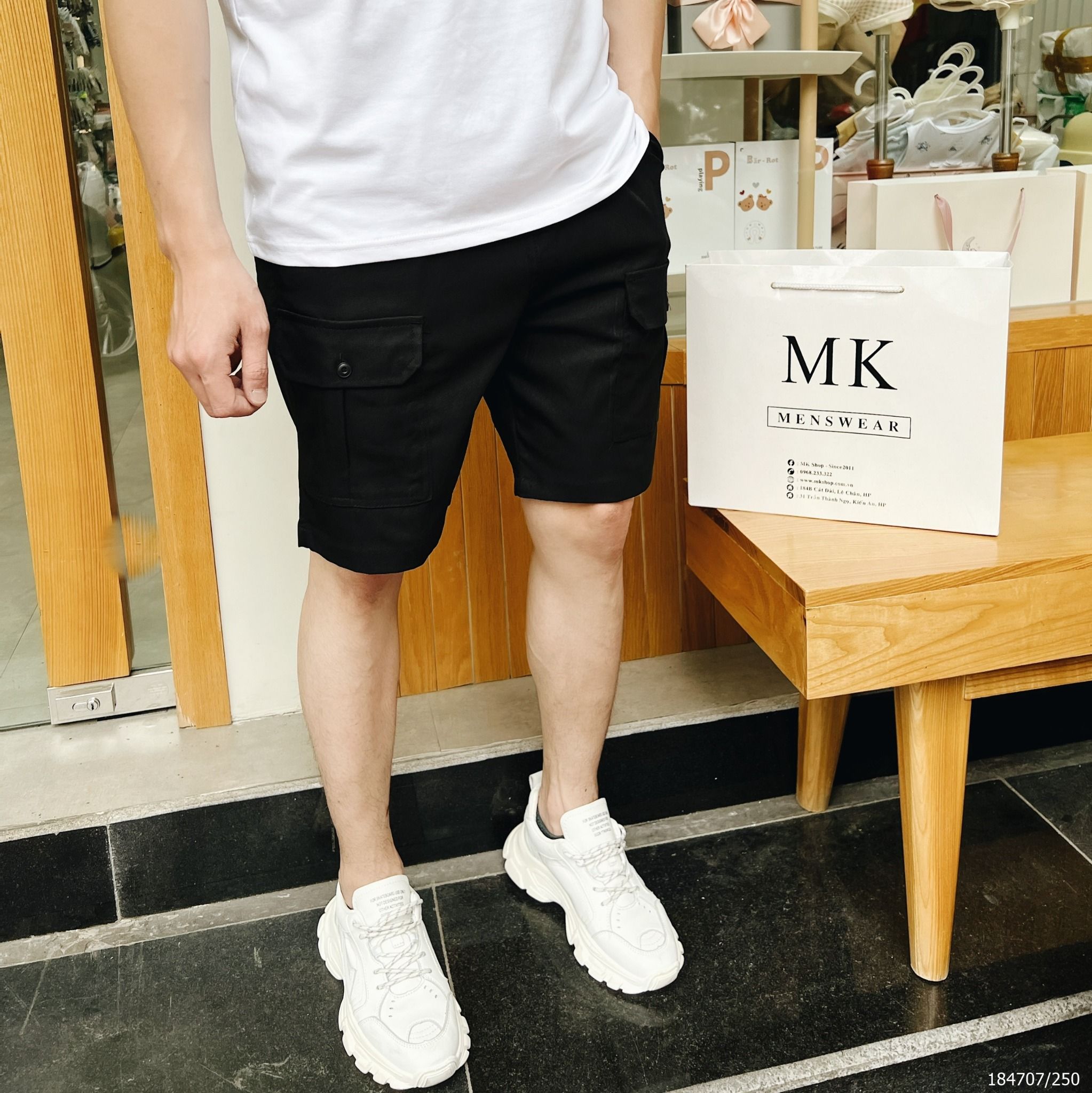  [ẢNH THẬT] Quần Short Nam Chất Kaki Có Túi Hộp 4 Màu Đen/Kem/Ghi Đậm/Rêu 