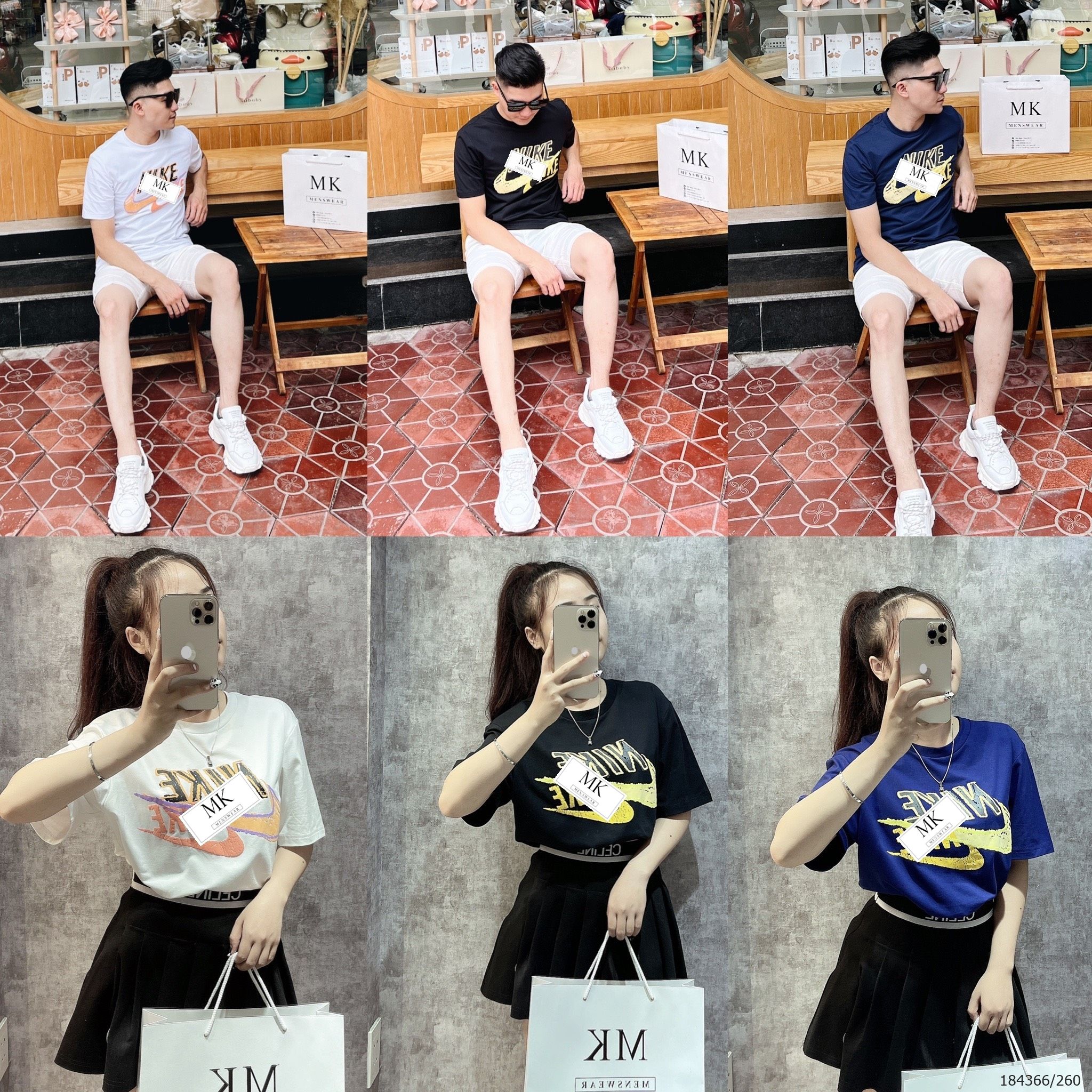  [ẢNH THẬT] Áo Ngắn Tay Logo Sắc Màu Nam Nữ 