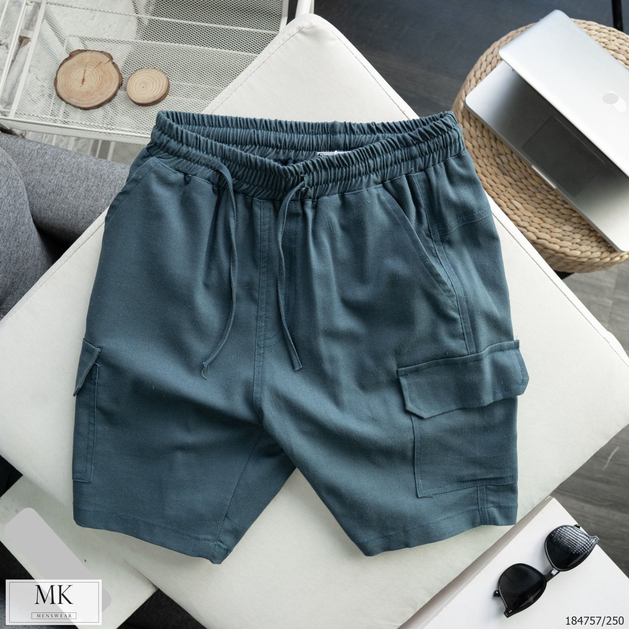  [ẢNH THẬT] Quần Short Nam Chất Đũi Có Túi Hộp 