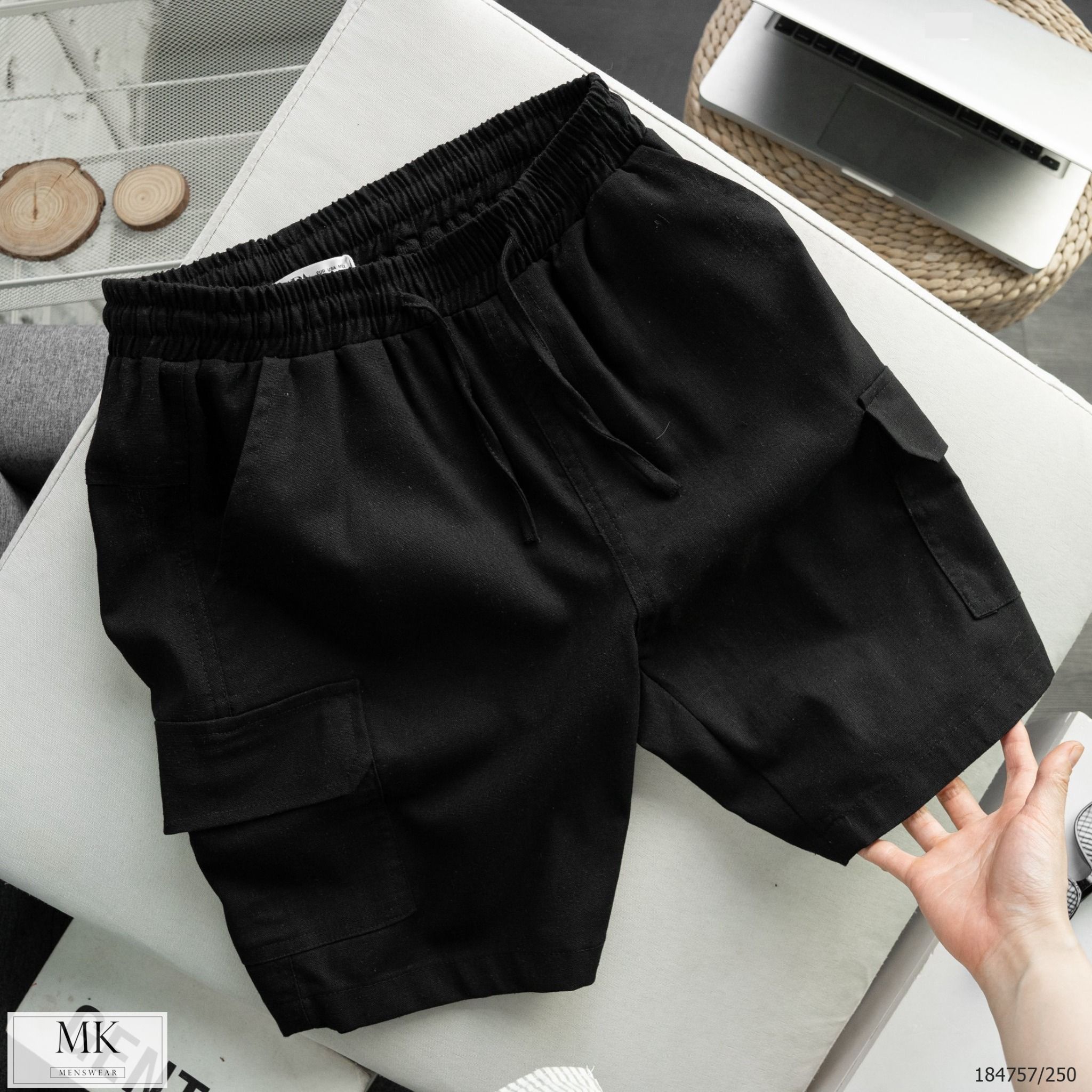  [ẢNH THẬT] Quần Short Nam Chất Đũi Có Túi Hộp 