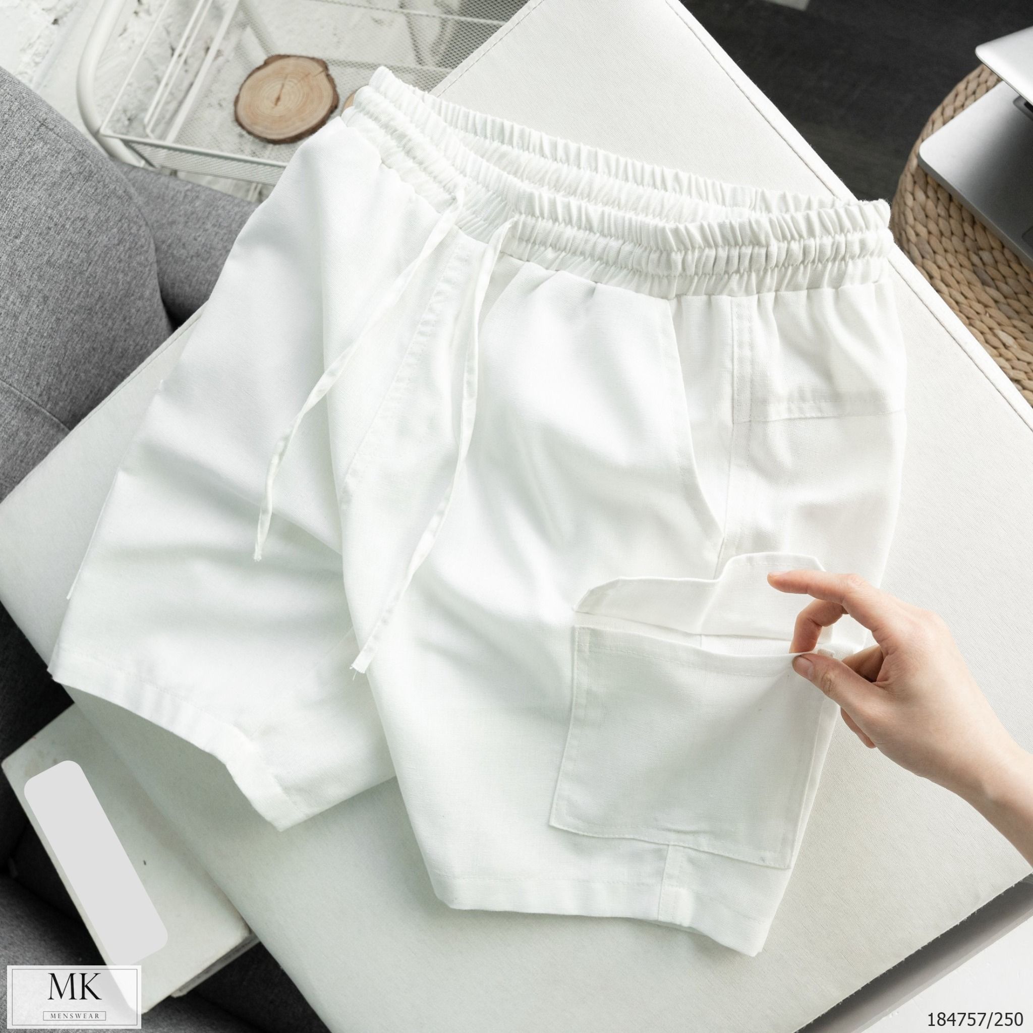  [ẢNH THẬT] Quần Short Nam Chất Đũi Có Túi Hộp 