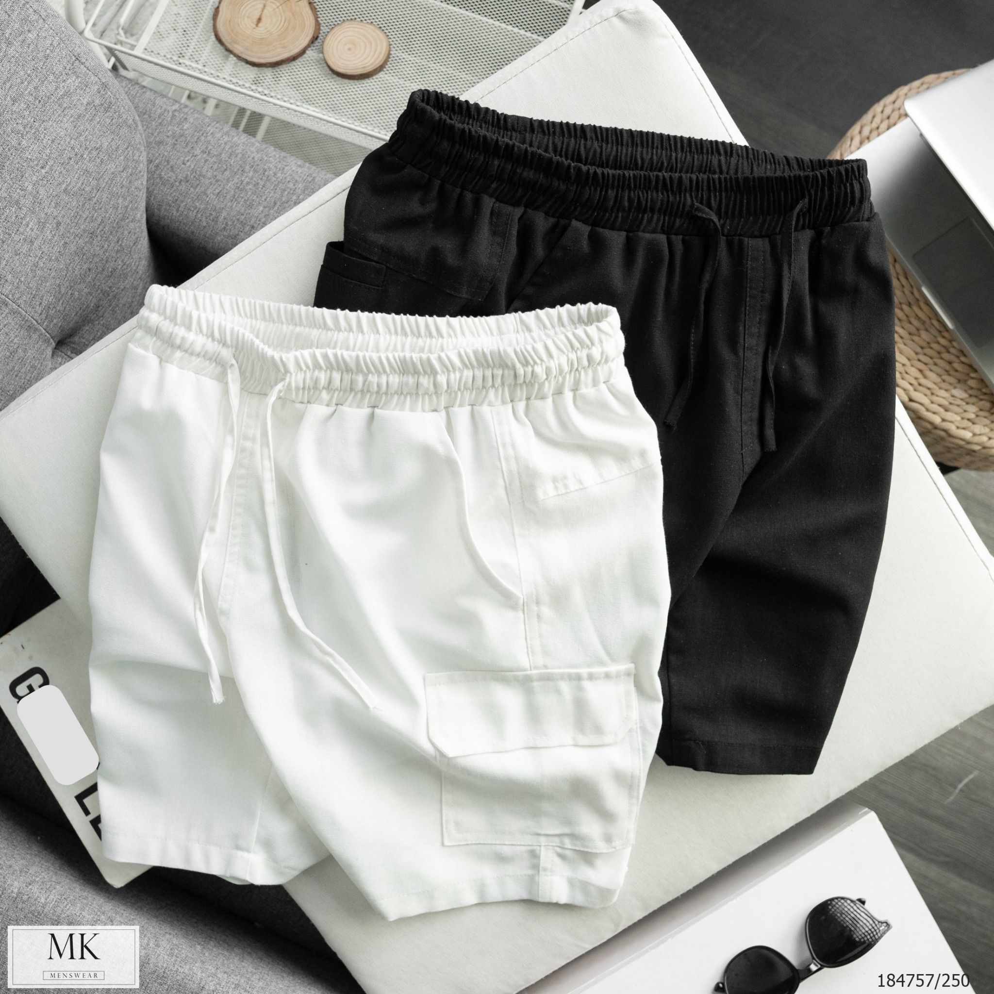  [ẢNH THẬT] Quần Short Nam Chất Đũi Có Túi Hộp 