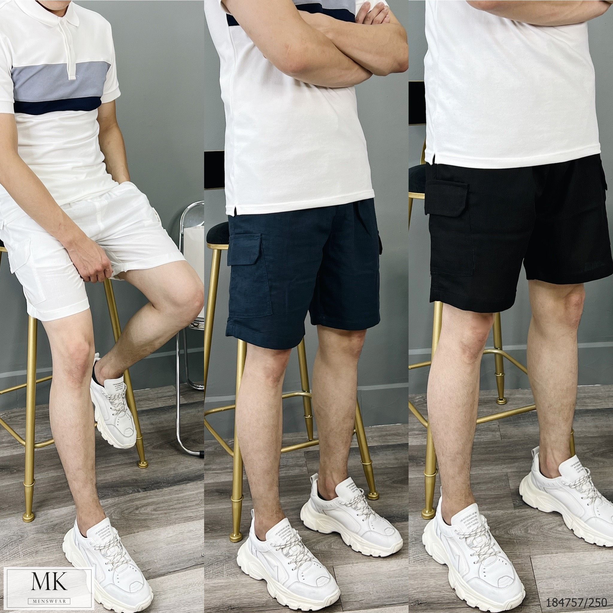  [ẢNH THẬT] Quần Short Nam Chất Đũi Có Túi Hộp 