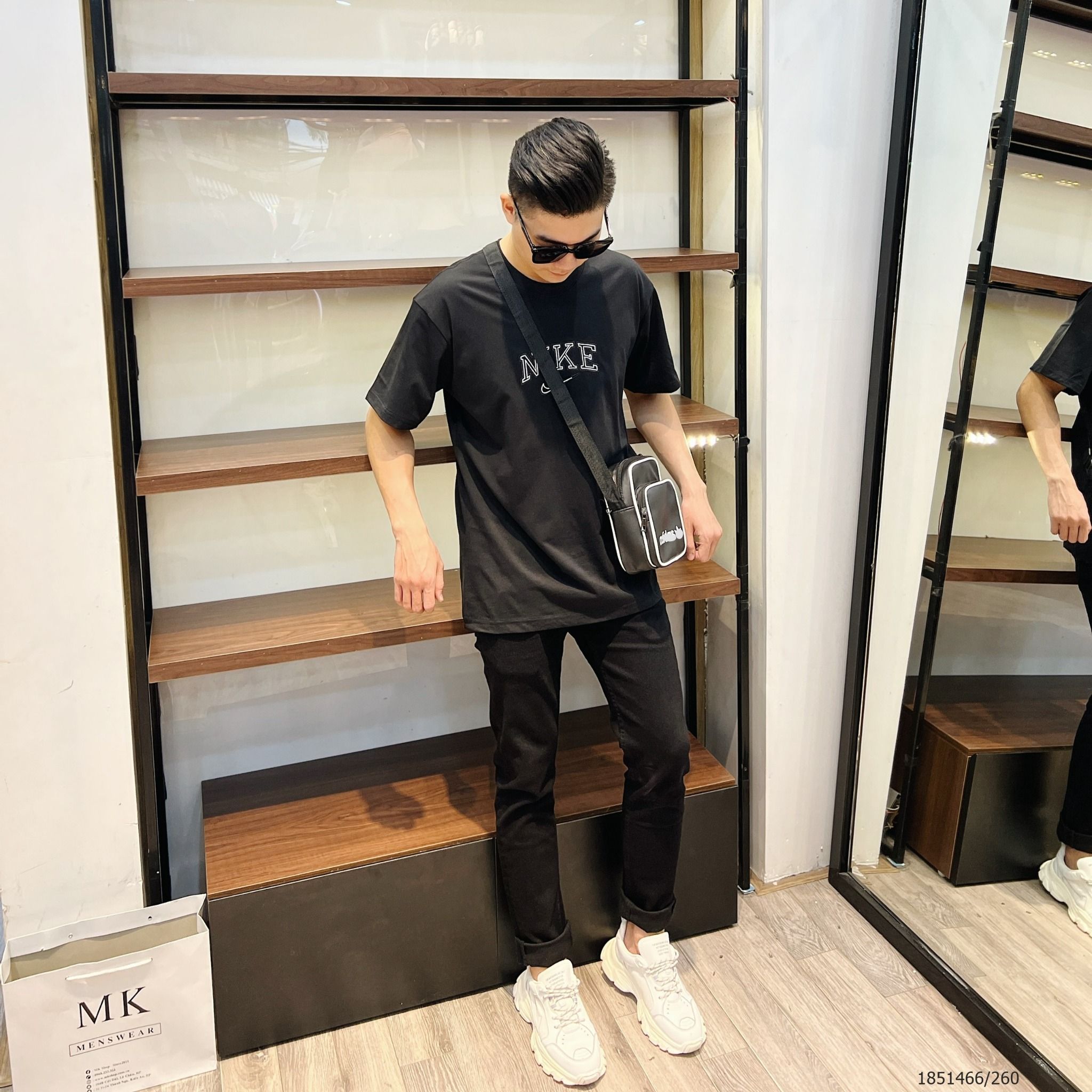  [ẢNH THẬT] Áo Phông Ngắn Tay Nam Nữ Chữ Ngực Nhỏ Đen/Trắng/Nâu 