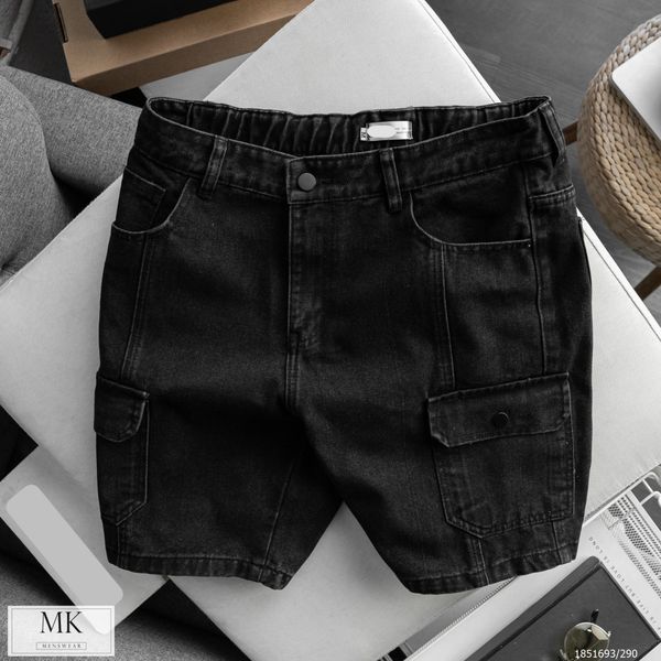  [ẢNH THẬT] Quần Short Jean Nam Cạp Chun Túi Hộp 