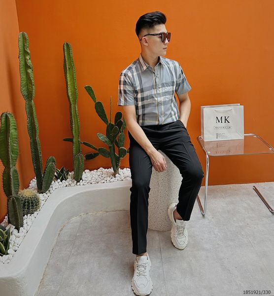  [ẢNH THẬT] Quần Âu Cộc Nam Cạp Khuy Đen/Lông Chuột 