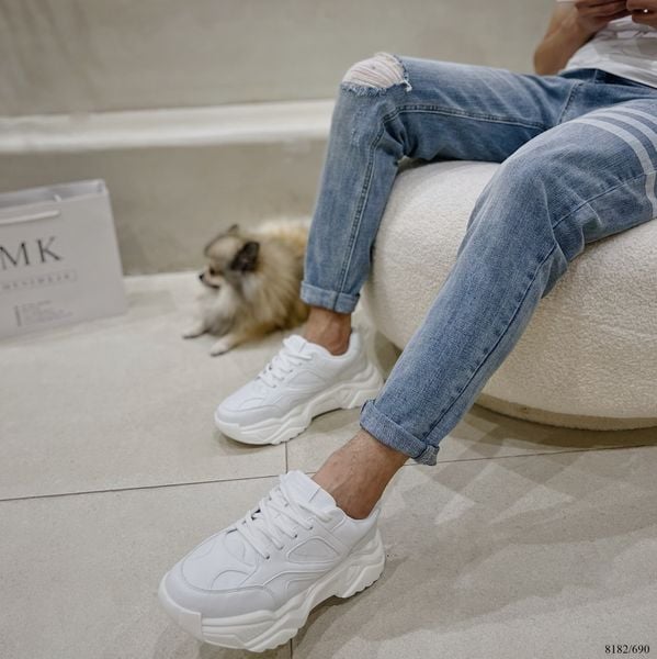  [ẢNH THẬT] Giày Thể Thao Sneaker Trắng 8182 