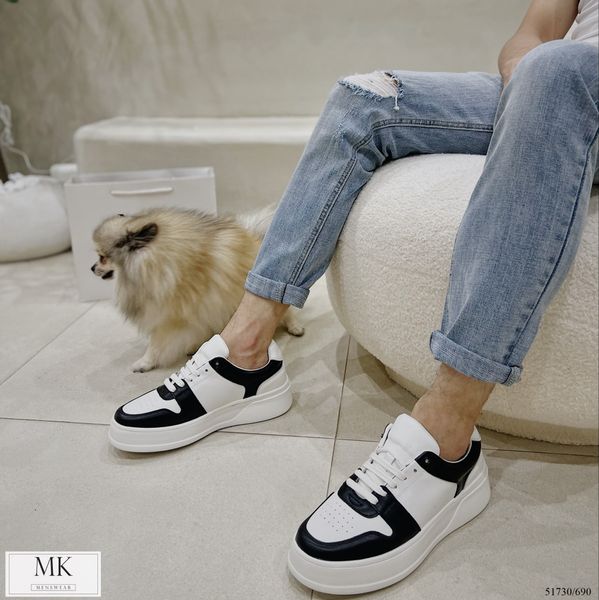  [ẢNH THẬT] Giày Thể Thao Sneaker Trắng Cải Đen 51703 