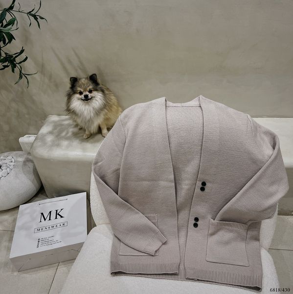  [ẢNH THẬT] Áo Khoác Cardigan Trơn Nam Nữ Đen/Be 6816 