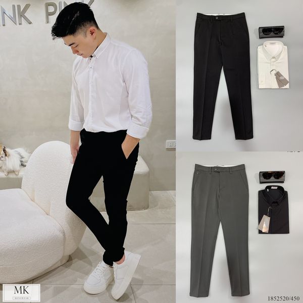  [ẢNH THẬT] Quần Âu Nam 2 Màu Đen/Xám Dáng Basic K01-2 