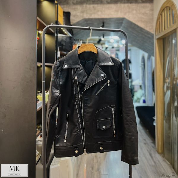  [ẢNH THẬT] Áo Khoác Da Biker Đen Nam Nữ 