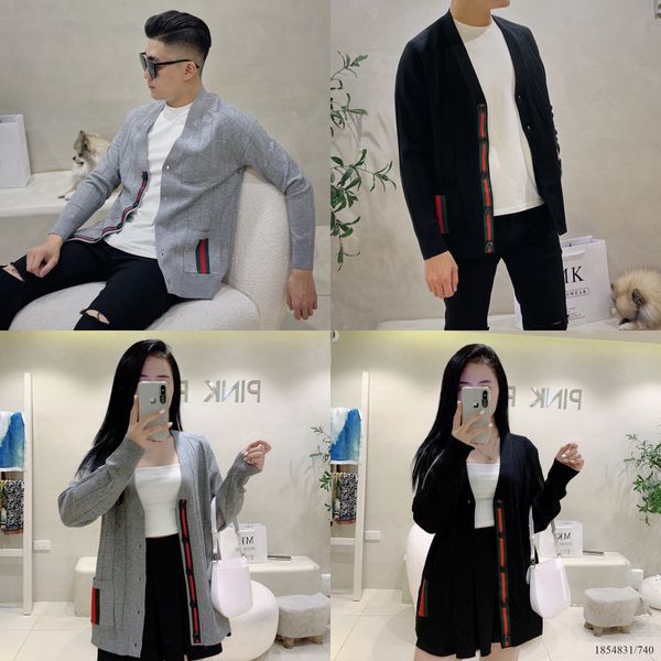  [ẢNH THẬT] Áo Khoác Cardigan Nam Nữ Màu Đen/Ghi 