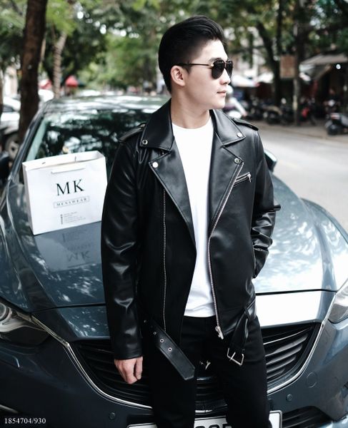  [ẢNH THẬT] Áo Khoác Da Biker Nam Nữ Màu Đen 