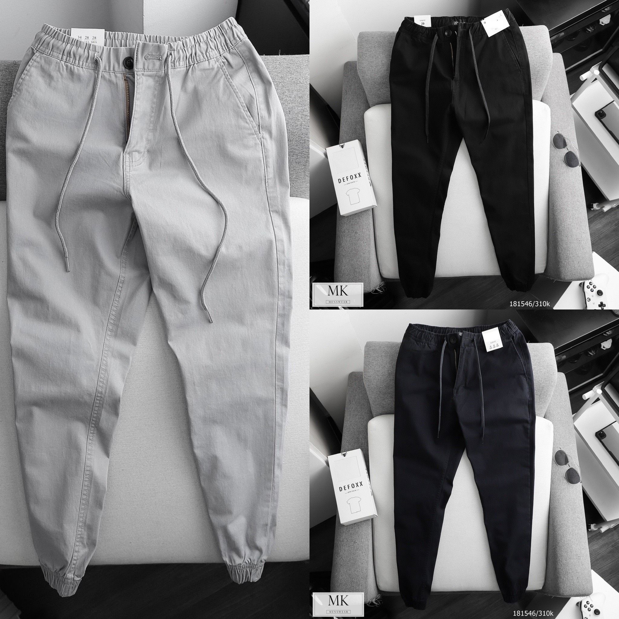  Quần Jogger Kaki Trơn 