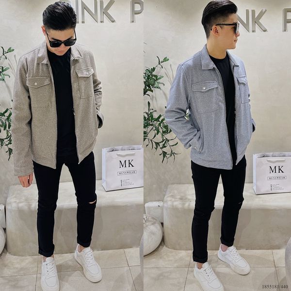  [ẢNH THẬT] Áo Khoác Dạ Cổ Bẻ Kard Nam Nữ 2 Màu Xanh/Nâu 