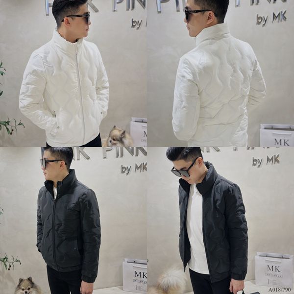  [ẢNH THẬT] Áo Phao Lông Vũ Nam Nữ A018 Đen/Trắng 