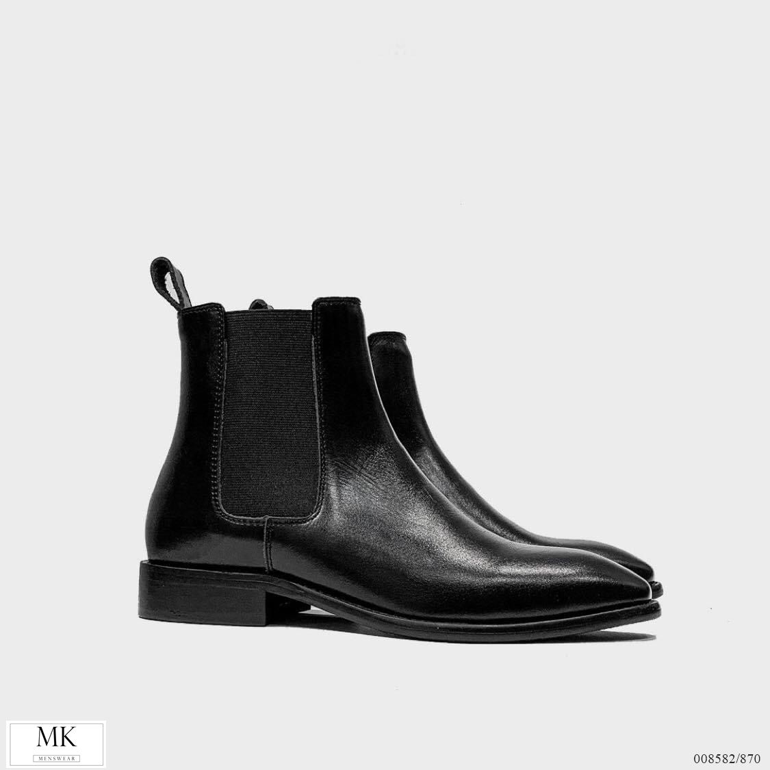  Giầy Chelsea Boots-Đen 