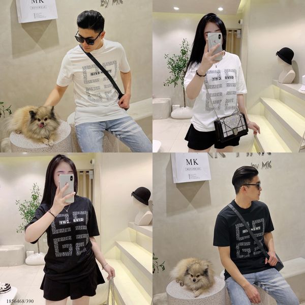  [ẢNH THẬT] Áo Phông Ngắn Tay Nam Nữ Logo Ngực To Đen/Trắng 
