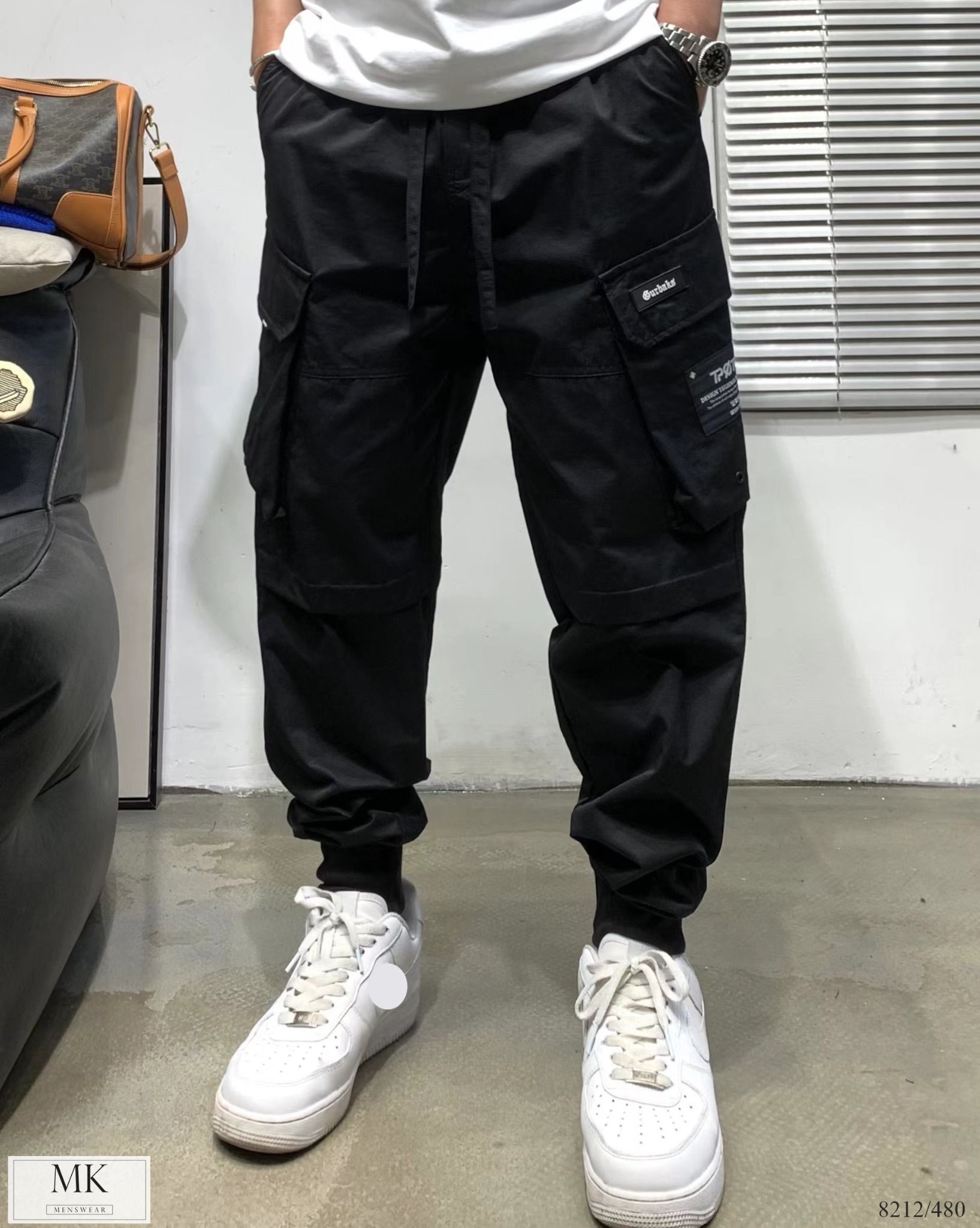  [ẢNH THẬT] Quần Jogger Kaki Nam Nữ Túi Hộp Đen 8212 