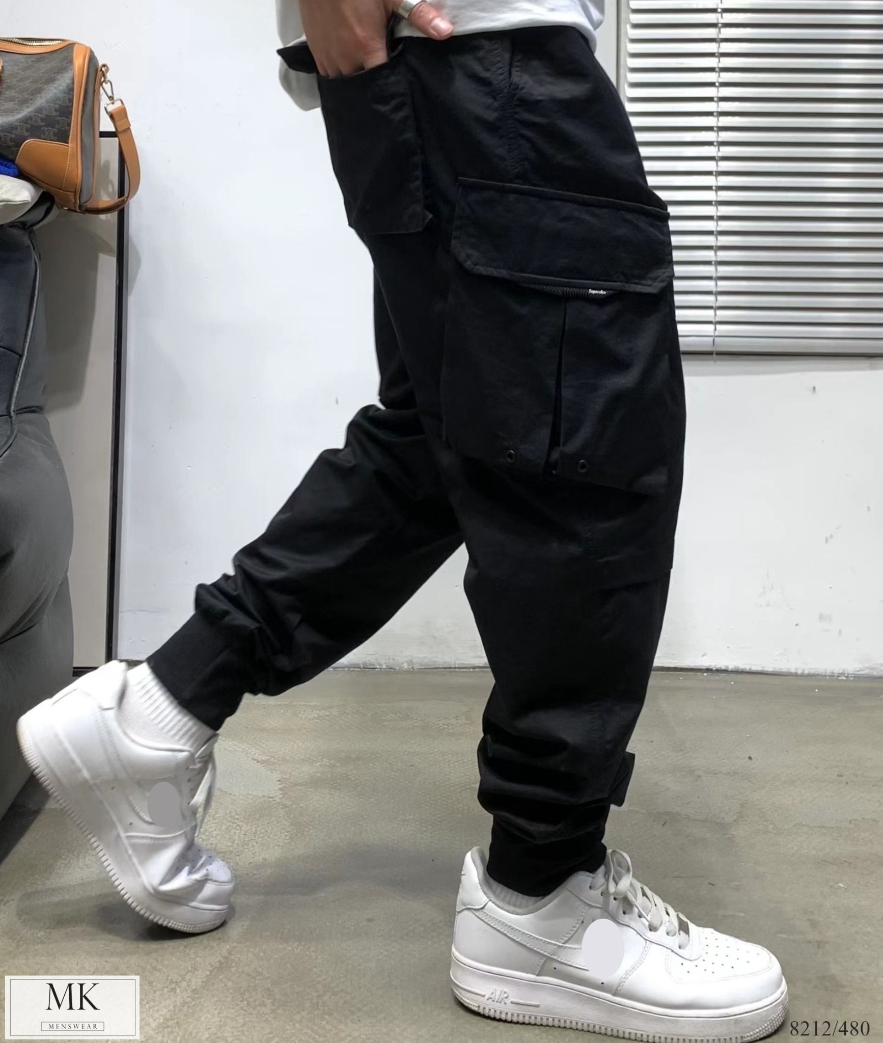  [ẢNH THẬT] Quần Jogger Kaki Nam Nữ Túi Hộp Đen 8212 
