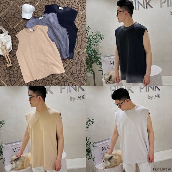 [ẢNH THẬT] Áo Tank Top Nam Loang Đen/Ghi/Be 