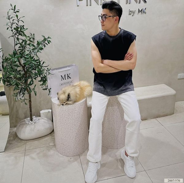  [ẢNH THẬT] Quần Jean Nam Trơn Dáng Suông Đen/Trắng N1826 