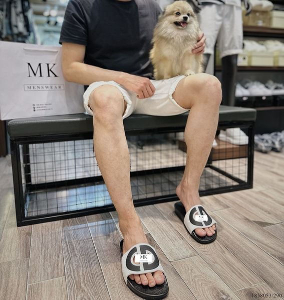  [ẢNH THẬT] Dép Nam Đen Logo Quai 