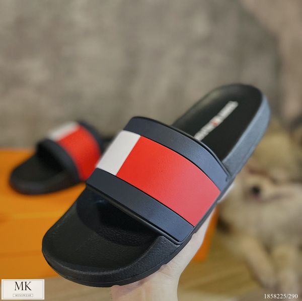  [ẢNH THẬT] Dép Nam Đen Logo 