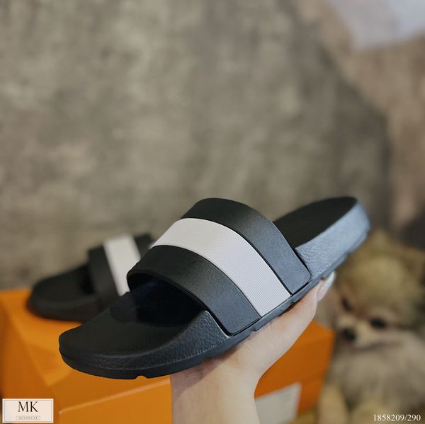  [ẢNH THẬT] Dép Nam Đen Hoạ Tiết 3 Sọc 