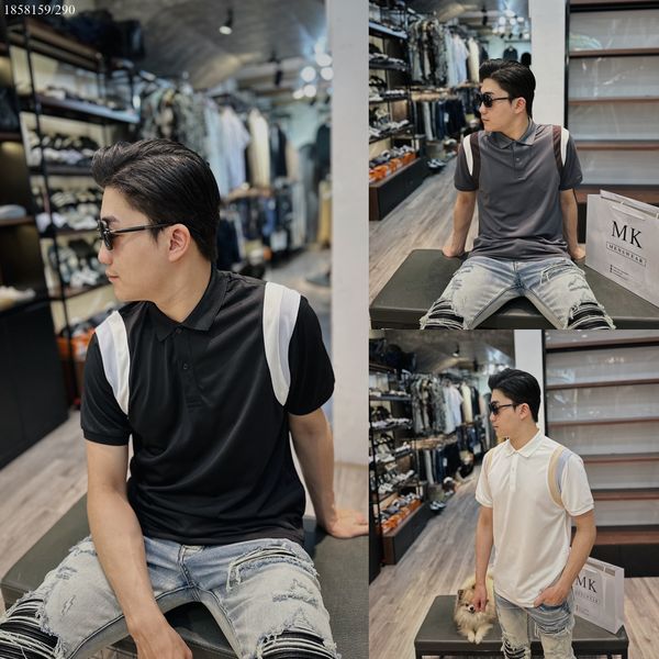  [ẢNH THẬT] Áo Polo Trơn Nam Nữ Cải Vai Đen/Trắng/Ghi Đậm 