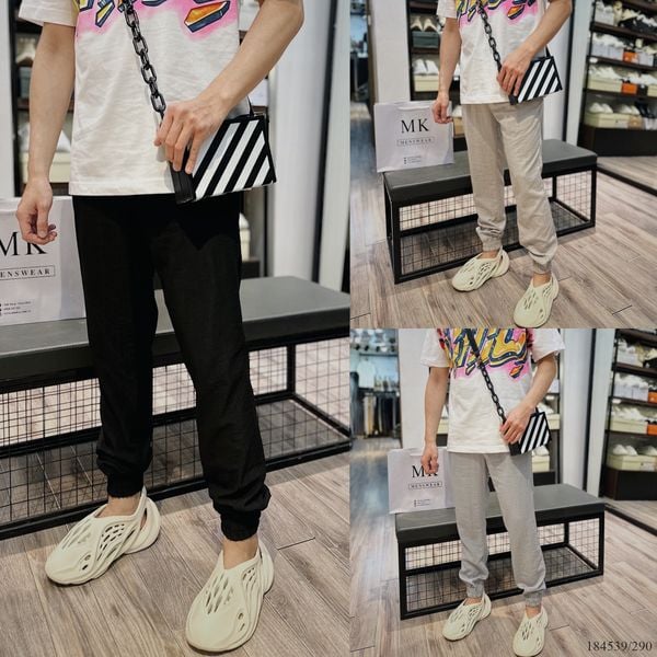  [ẢNH THẬT] Quần Jogger Đũi Trơn Nam Nữ 3 Màu Đen/Ghi/Xanh Basic 