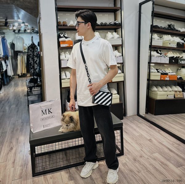  [ẢNH THẬT] Áo Phông Ngắn Tay Nam Nữ Logo Viền Cổ Trắng 23 