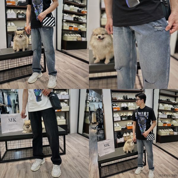  [ẢNH THẬT] Quần Jean Nam Suông Xanh Rách/Đen Xước 23 