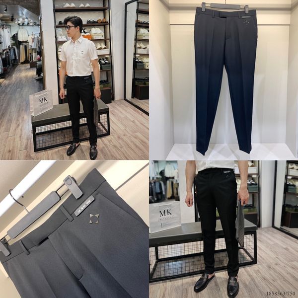  [ẢNH THẬT] Quần Âu Nam Màu Đen Logo Túi Trái 