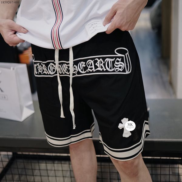  [ẢNH THẬT] Quần Short Gió Nam Màu Đen Chữ Logo Trắng Cải Viền 