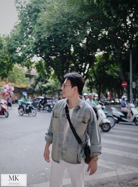  [ẢNH THẬT] Áo Khoác Jean Nam Nữ Xanh Bạc 2336 