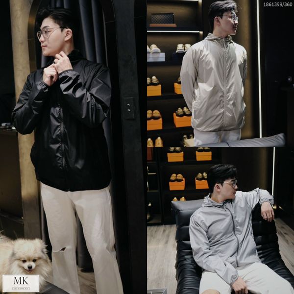  [ẢNH THẬT] Áo Khoác Gió Nam Nữ Trơn Siêu Nhẹ, Chống Nước, Chống Gió, Nhỏ Gọn, Có Túi Đựng Tiện Lợi, 3 Màu Đen/Ghi/Be 