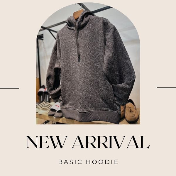  [ẢNH THẬT] Áo Hoodie Nỉ Nam Nữ Trơn Màu Muối Tiêu Basic 