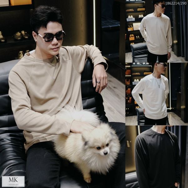  [ẢNH THẬT] Áo Phông Trơn Dài Tay KAF 4 Màu Đen/Trắng/Be/Nâu. Chất Cotton co dãn cực tốt 